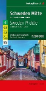 Schweden Mitte, Straßen- und Freizeitkarte 1:250.000, freyta