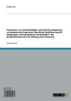 Prävention von Schulmüdigkeit und Schulverweigerung am Beispiel des Programms 'Berufliche Qualifizierung für Zielgruppen mit besonderem Förderbedarf' des Bundesministeriums für Bildung und Forschung - Florian Link