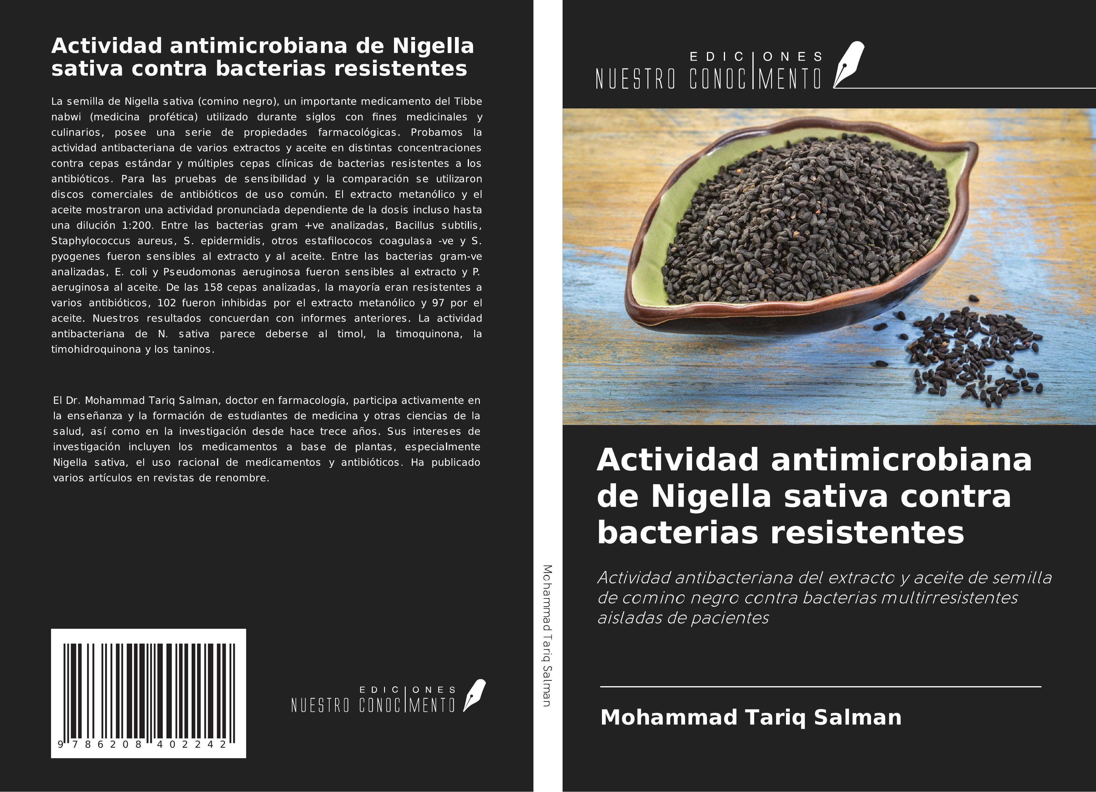 Actividad antimicrobiana de Nigella sativa contra bacterias re...