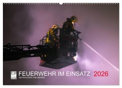 Cover-Bild zum Titel 'FEUERWEHR IM EINSATZ (Wandkalender 2026 DIN A2 quer), CALVENDO Monatskalender' von 'Marcus Heinz'