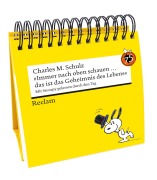 Cover-Bild zum Titel '"Immer nach oben schauen ... das ist das Geheimnis des Lebens". Mit Snoopy gelassen durch den Tag (Tischaufsteller)' von 'Charles M. Schulz'